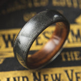 Mens Wedding band made from Santos Rosewood and Grey Maple - ringandgrove