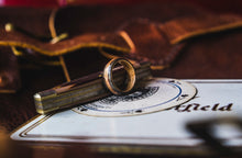 Load image into Gallery viewer, Mens Wedding band featuring Birds eye maple, Grey maple and Copper inlay - ringandgrove