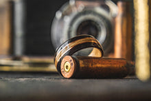 Load image into Gallery viewer, Mens Wedding Band featuring Whisky Oak, Ebony and Copper inlay