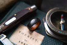 Load image into Gallery viewer, Mens Wood Wedding band made from Santos Rosewood and Grey Maple