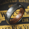 Mens Wedding band made from Santos Rosewood and Grey Maple - ringandgrove