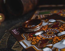 Load image into Gallery viewer, Mens Wedding Band Nicknamed The RSG.  featuring Silver, German Glass and Rosewood