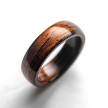 Load image into Gallery viewer, Mens Wedding band made from Santos Rosewood - ringandgrove