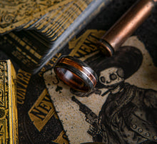 Load image into Gallery viewer, The Jack, Mens Wedding band  featuring Rosewood, Grey Maple with Dual Copper inlay