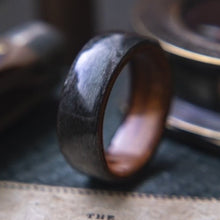 Load image into Gallery viewer, The Tourist, Mens Wedding band made from Santos Rosewood and Grey Maple