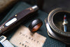 The Tourist, Mens Wedding band made from Santos Rosewood and Grey Maple