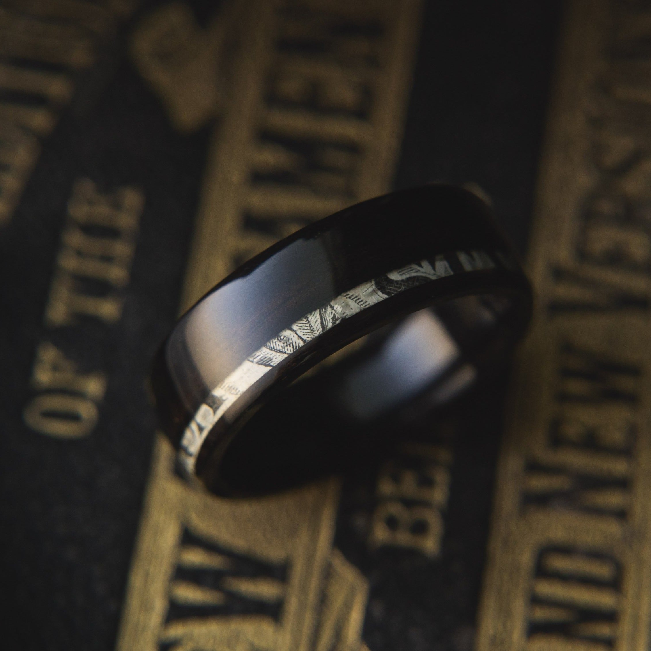 Mens Wedding Band Nicknamed The Mayweather. featuring Ebony and Cash